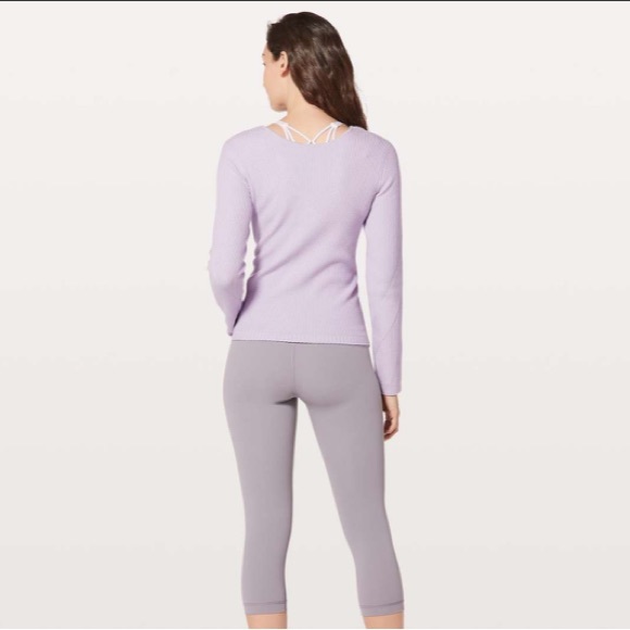 Lululemon, Wrap It Back Sweater, Faint Lavender, Size 6 - Picture 8 of 10